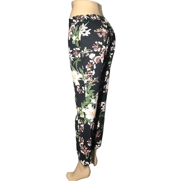 Ellane Rose Black Multicolour Floral Pants Size XS - Picture 11 of 16